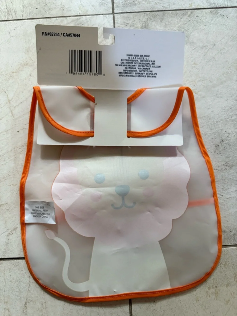 🦁 Baby Lion Bib | Stage 2 (6–12 Months) | NEW & Unopened 🍼